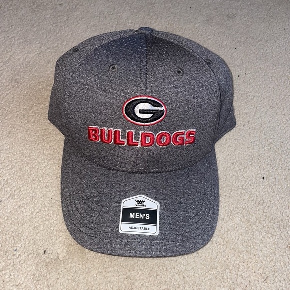 fan favorite Other - Georgia Bulldogs Dawgs Logo Embroidered Baseball Hat Cap Snap Back Grey Fan Fave